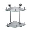 Alfi Brand Polished Chrm Corner Mount Dbl Glass Shower Shelf Bathroom Accessory AB9548